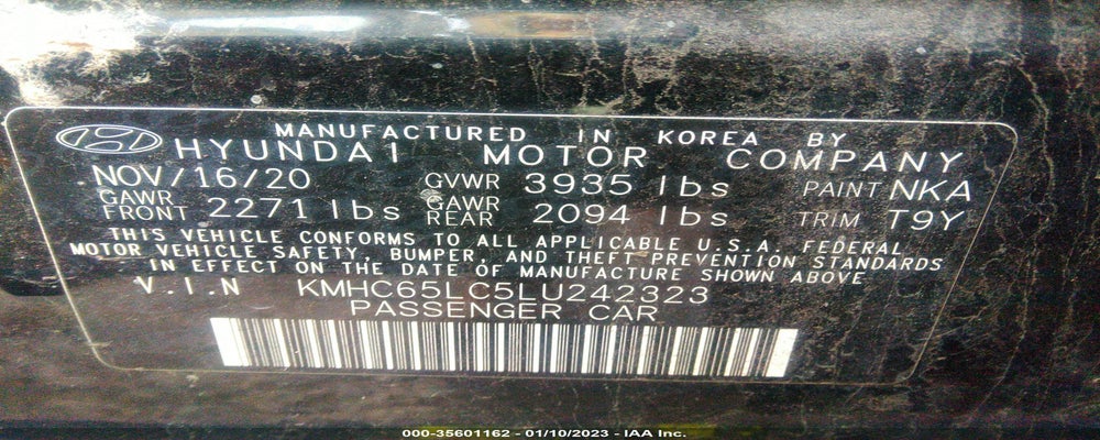 KMHC65LC5LU242323 2020 HYUNDAI IONIQ HYBRID photo no. 9