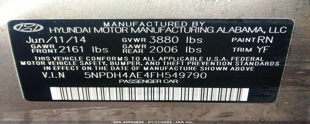 5NPDH4AE4FH549790 2015 HYUNDAI ELANTRA photo no. 9