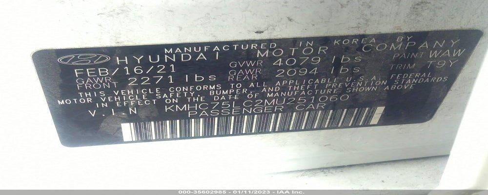 KMHC75LC2MU251060 2021 HYUNDAI IONIQ HYBRID photo no. 9