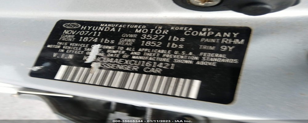 KMHCU4AEXCU161421 2012 HYUNDAI ACCENT photo no. 9