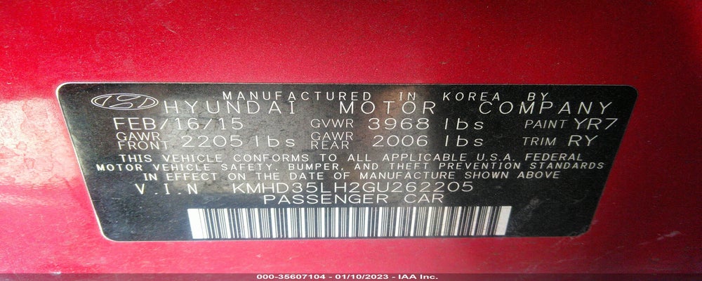 KMHD35LH2GU262205 2016 HYUNDAI ELANTRA GT photo no. 9