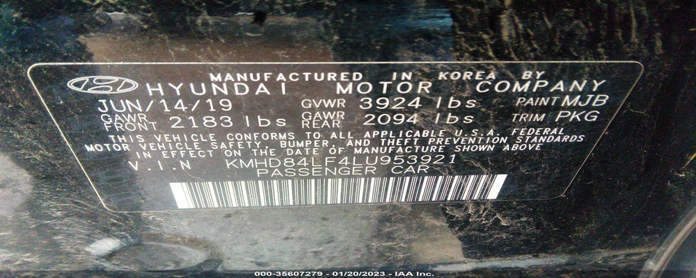 KMHD84LF4LU953921 2020 HYUNDAI ELANTRA photo no. 9