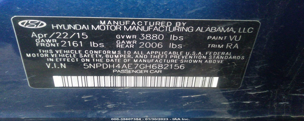 5NPDH4AE7GH682156 2016 HYUNDAI ELANTRA photo no. 9
