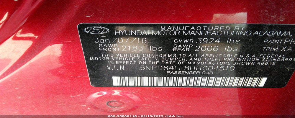 5NPD84LF8HH004510 2017 HYUNDAI ELANTRA photo no. 9