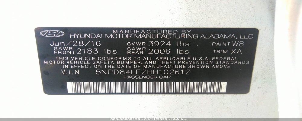5NPD84LF2HH102612 2017 HYUNDAI ELANTRA photo no. 9