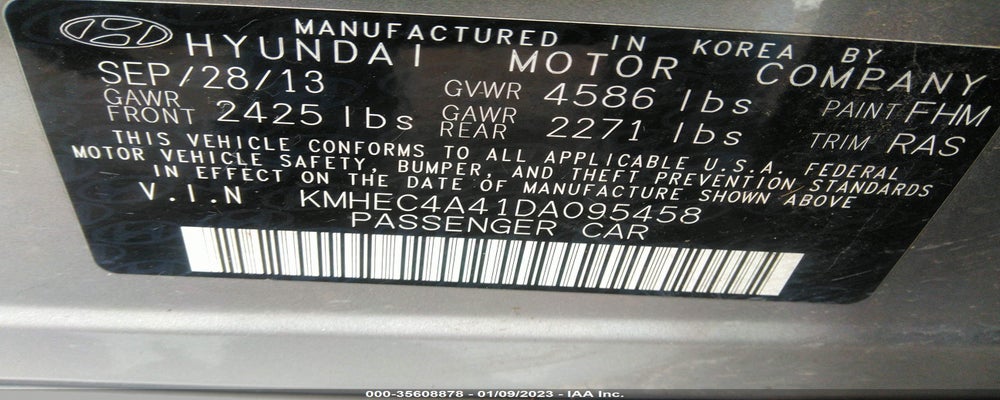 KMHEC4A41DA095458 2013 HYUNDAI SONATA HYBRID photo no. 9
