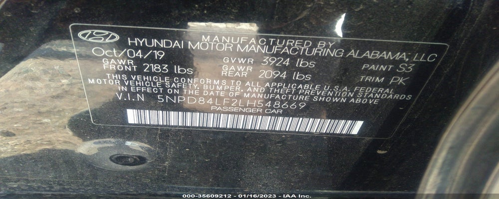 5NPD84LF2LH548669 2020 HYUNDAI ELANTRA photo no. 9