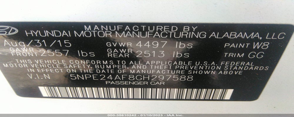 5NPE24AF8GH297588 2016 HYUNDAI SONATA photo no. 9