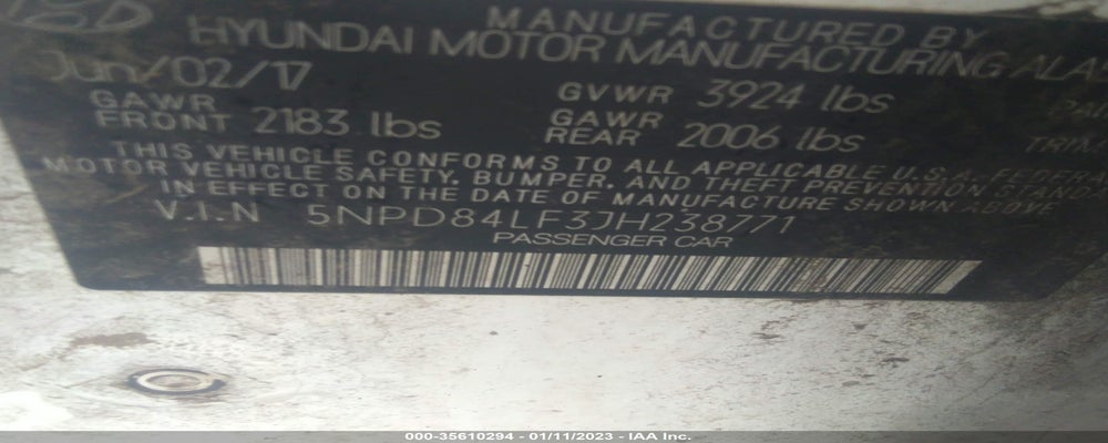 5NPD84LF3JH238771 2018 HYUNDAI ELANTRA photo no. 9