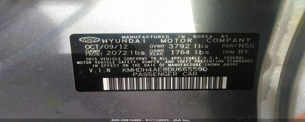 KMHDH4AE8DU665590 2013 HYUNDAI ELANTRA photo no. 9