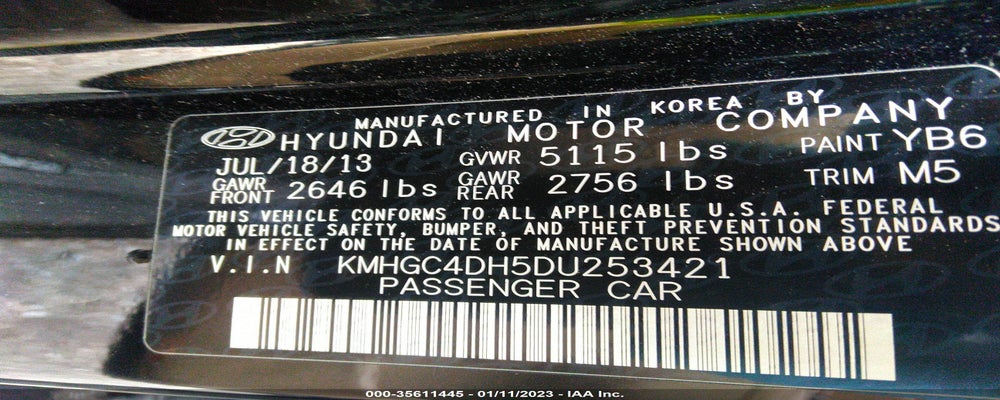 KMHGC4DH5DU253421 2013 HYUNDAI GENESIS photo no. 9