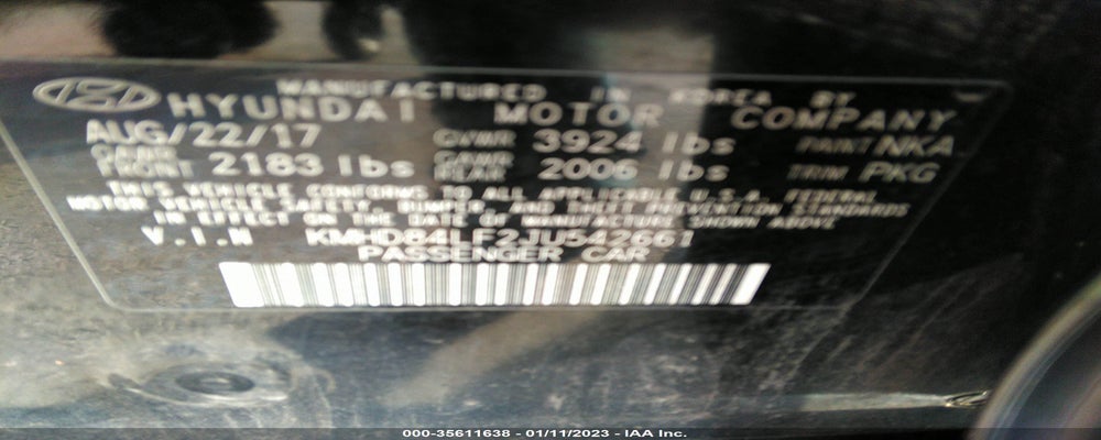KMHD84LF2JU542661 2018 HYUNDAI ELANTRA photo no. 9