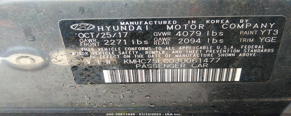 KMHC75LC0JU061477 2018 HYUNDAI IONIQ HYBRID photo no. 9