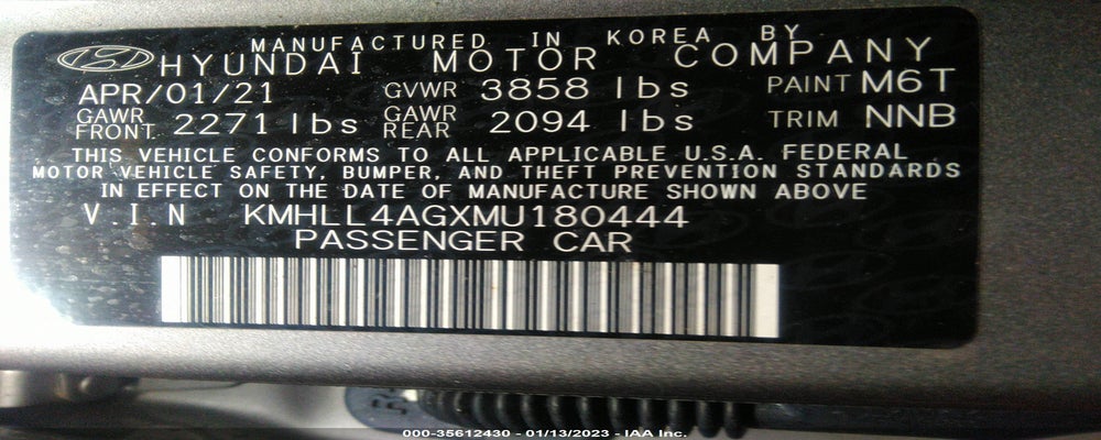 KMHLL4AGXMU180444 2021 HYUNDAI ELANTRA photo no. 9