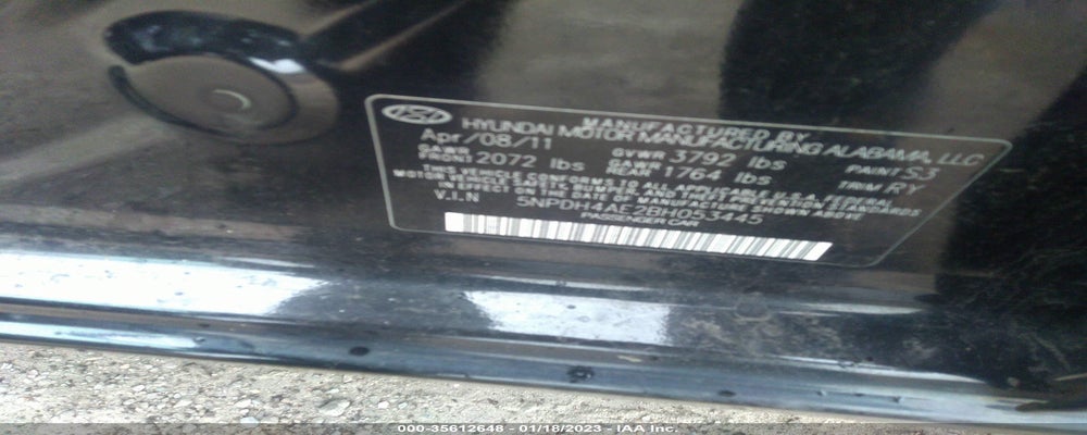 5NPDH4AE2BH053445 2011 HYUNDAI ELANTRA photo no. 9