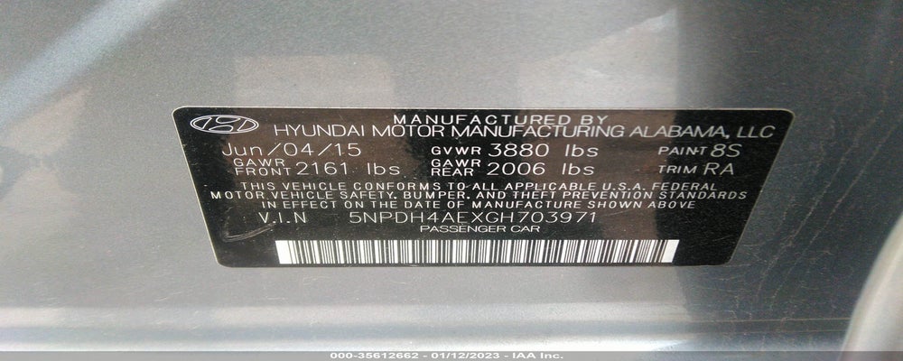 5NPDH4AEXGH703971 2016 HYUNDAI ELANTRA photo no. 9