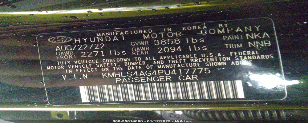 KMHLS4AG4PU417775 2023 HYUNDAI ELANTRA photo no. 9