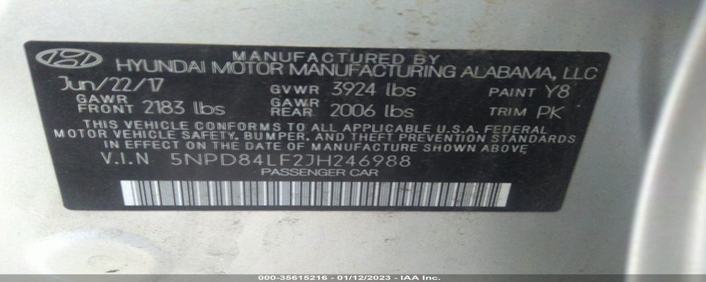 5NPD84LF2JH246988 2018 HYUNDAI ELANTRA photo no. 9