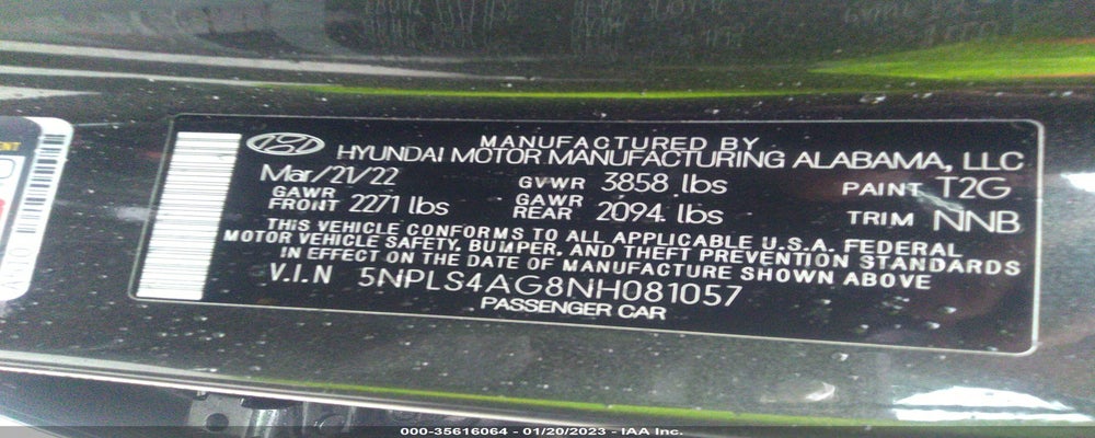 5NPLS4AG8NH081057 2022 HYUNDAI ELANTRA photo no. 9