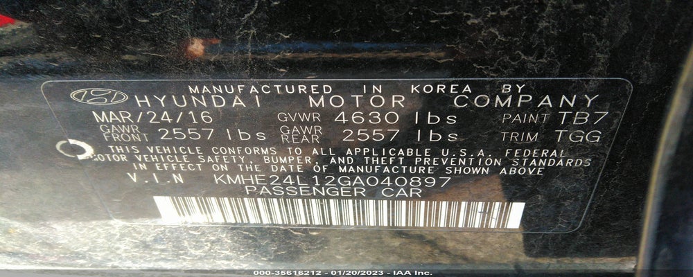 KMHE24L12GA040897 2016 HYUNDAI SONATA HYBRID photo no. 9