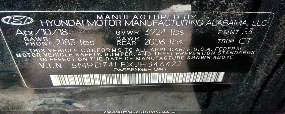 5NPD74LFXJH346422 2018 HYUNDAI ELANTRA photo no. 9
