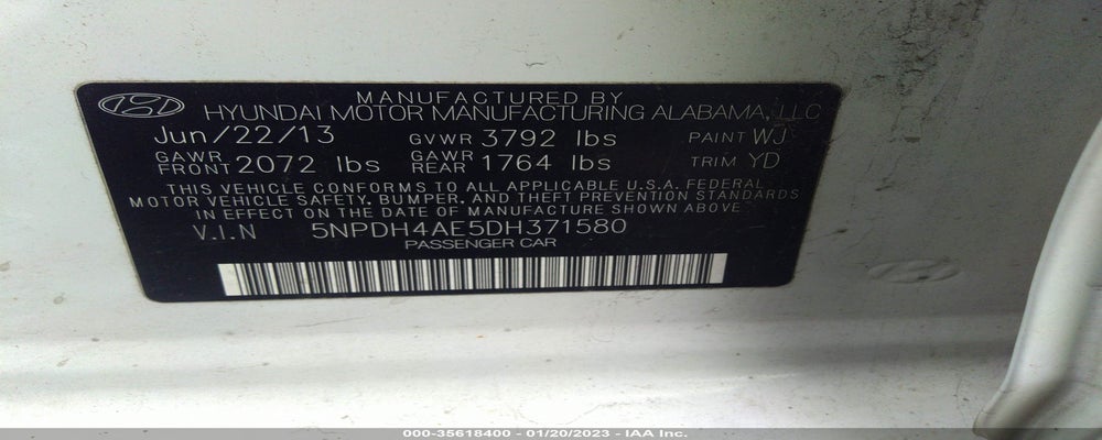 5NPDH4AE5DH371580 2013 HYUNDAI ELANTRA photo no. 9