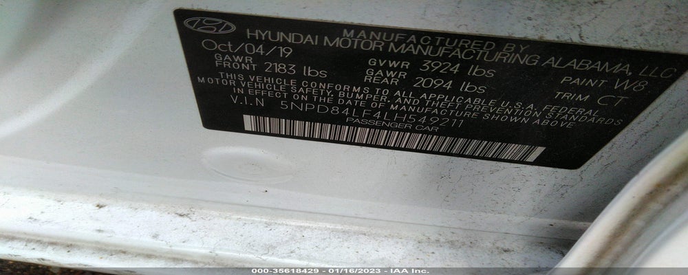 5NPD84LF4LH549211 2020 HYUNDAI ELANTRA photo no. 9