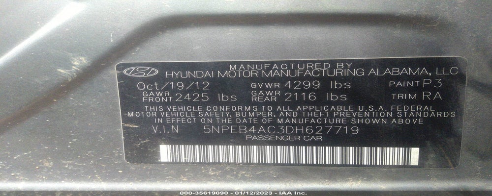 5NPEB4AC3DH627719 2013 HYUNDAI SONATA photo no. 9