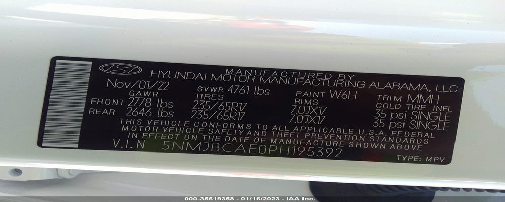 5NMJBCAE0PH195392 2023 HYUNDAI TUCSON photo no. 9