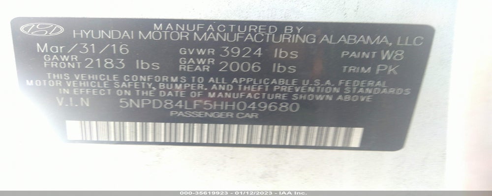 5NPD84LF5HH049680 2017 HYUNDAI ELANTRA photo no. 9
