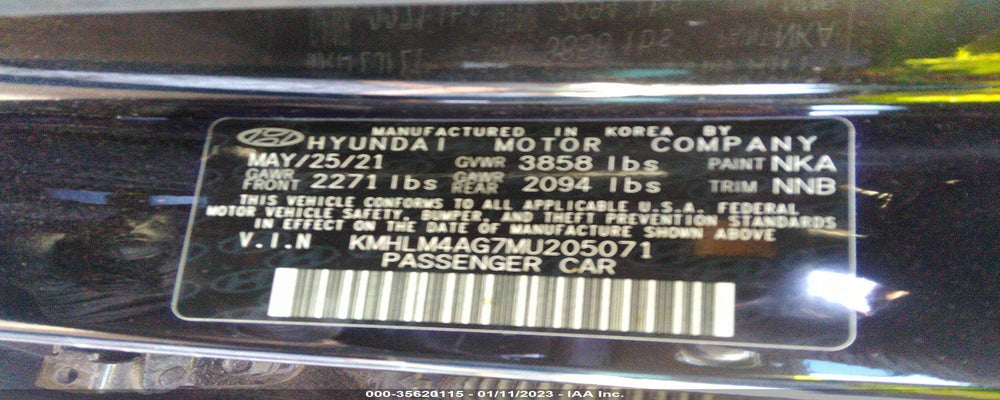 KMHLM4AG7MU205071 2021 HYUNDAI ELANTRA photo no. 9