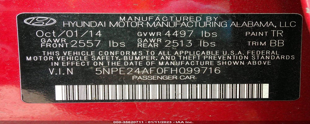 5NPE24AF0FH099716 2015 HYUNDAI SONATA photo no. 9