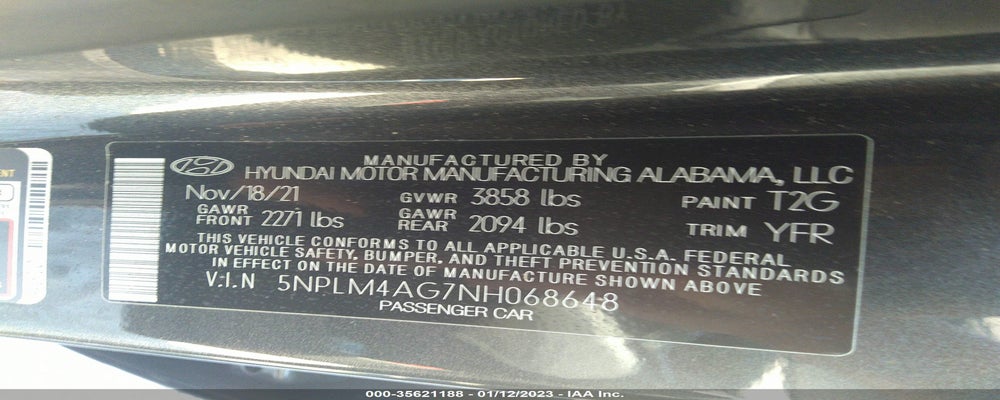 5NPLM4AG7NH068648 2022 HYUNDAI ELANTRA photo no. 9