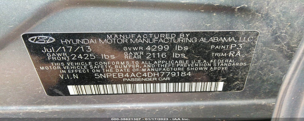 5NPEB4AC4DH779184 2013 HYUNDAI SONATA photo no. 9