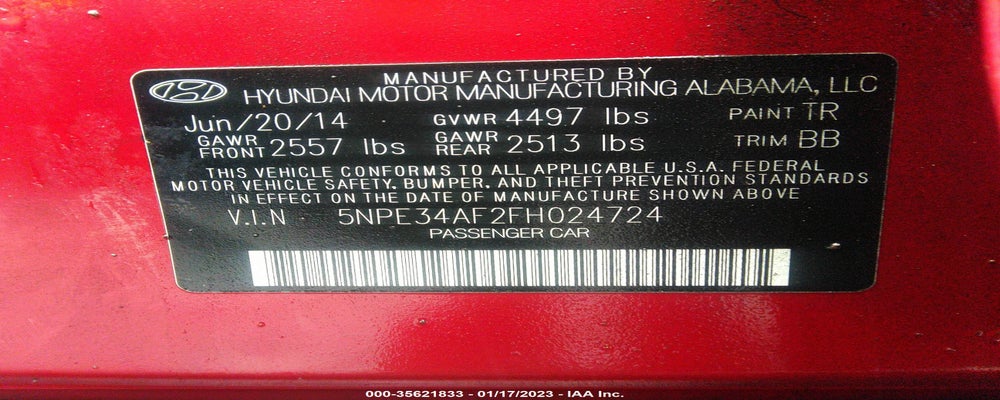 5NPE34AF2FH024724 2015 HYUNDAI SONATA photo no. 9