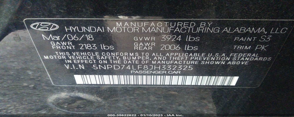 5NPD74LF8JH332325 2018 HYUNDAI ELANTRA photo no. 9
