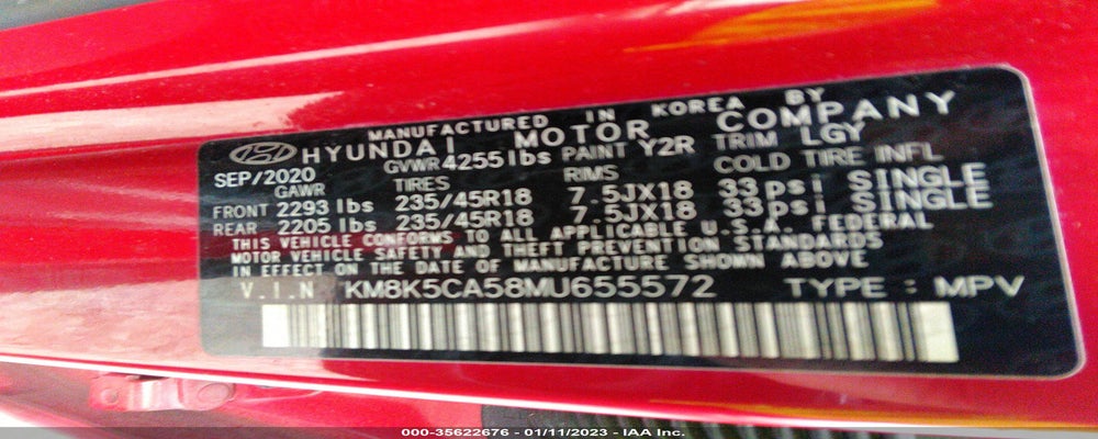 KM8K5CA58MU655572 2021 HYUNDAI KONA photo no. 9