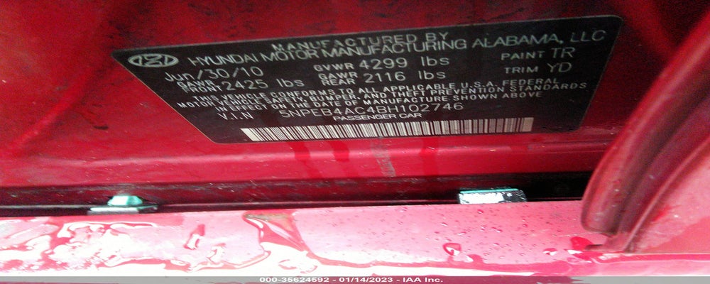 5NPEB4AC4BH102746 2011 HYUNDAI SONATA photo no. 9
