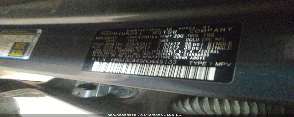 KM8J3CA46HU449133 2017 HYUNDAI TUCSON photo no. 9