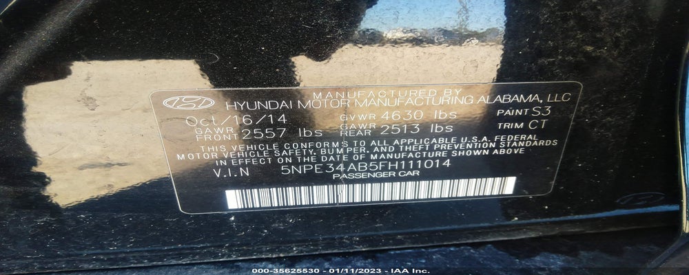 5NPE34AB5FH111014 2015 HYUNDAI SONATA photo no. 9