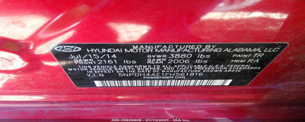 5NPDH4AE1FH561816 2015 HYUNDAI ELANTRA photo no. 9