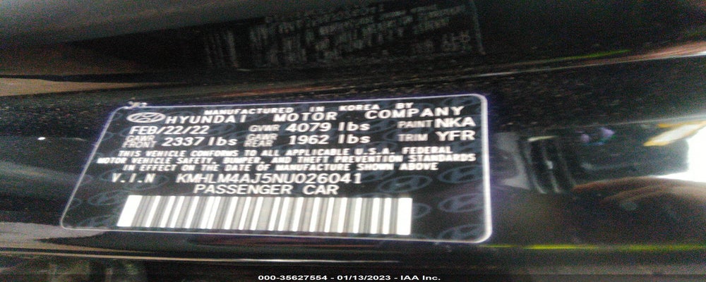 KMHLM4AJ5NU026041 2022 HYUNDAI ELANTRA HYBRID photo no. 9