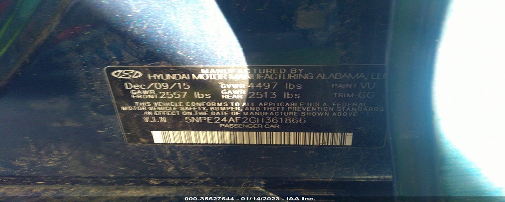5NPE24AF2GH361866 2016 HYUNDAI SONATA photo no. 9