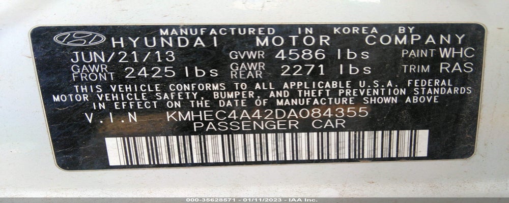KMHEC4A42DA084355 2013 HYUNDAI SONATA HYBRID photo no. 9