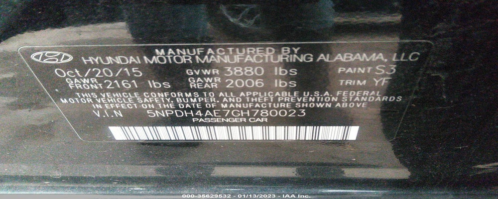 5NPDH4AE7GH780023 2016 HYUNDAI ELANTRA photo no. 9