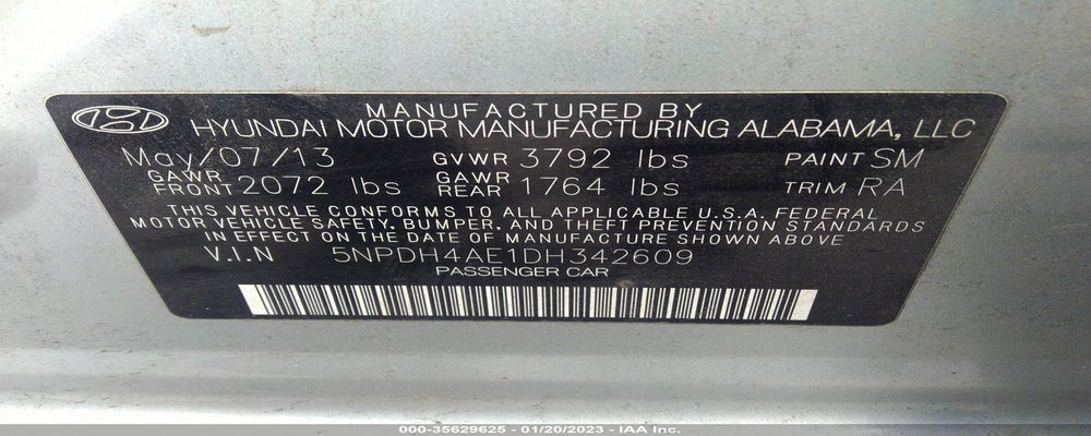 5NPDH4AE1DH342609 2013 HYUNDAI ELANTRA photo no. 9