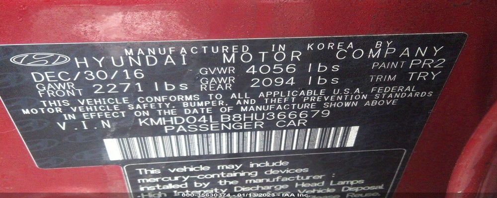 KMHD04LB8HU366679 2017 HYUNDAI ELANTRA photo no. 9