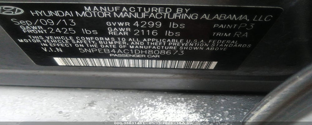 5NPEB4AC1DH808673 2013 HYUNDAI SONATA photo no. 9