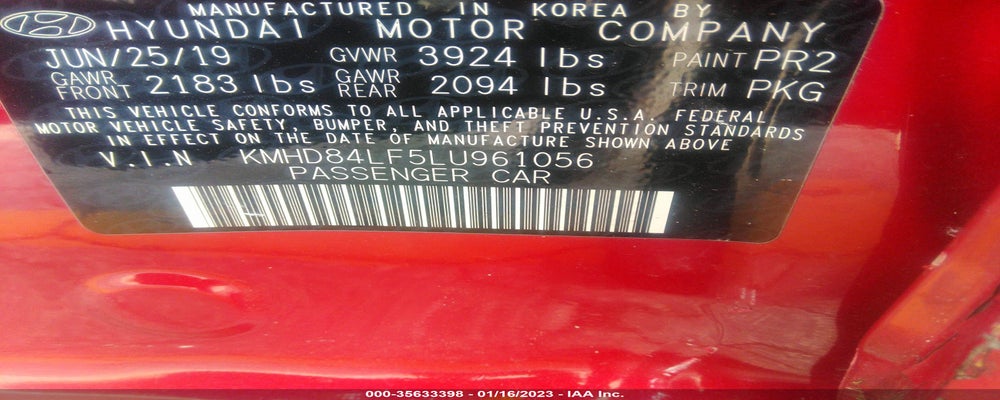 KMHD84LF5LU961056 2020 HYUNDAI ELANTRA photo no. 9