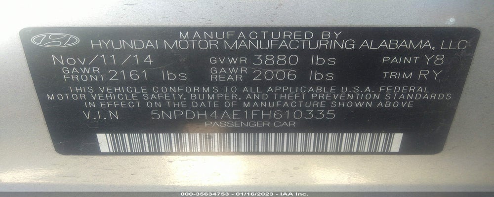 5NPDH4AE1FH610335 2015 HYUNDAI ELANTRA photo no. 9